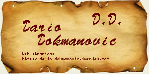 Dario Dokmanović vizit kartica